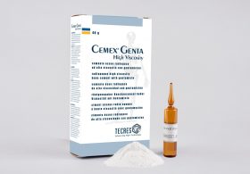 Hochviskoser Knochenzement Cemex® Genta High Viscosity mit Gentamicin zur manuellen Anmischung mit Flüssigkeit und Pulver