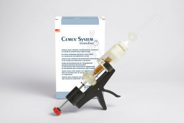 Antibiotikahaltiger schnellabbindender Knochenzement Cemex® System Genta FAST mit Gentamicin zur Systemanmischung mit Zementpistole